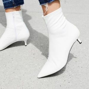 Free People Marilyn Kitten Heel Boot - White